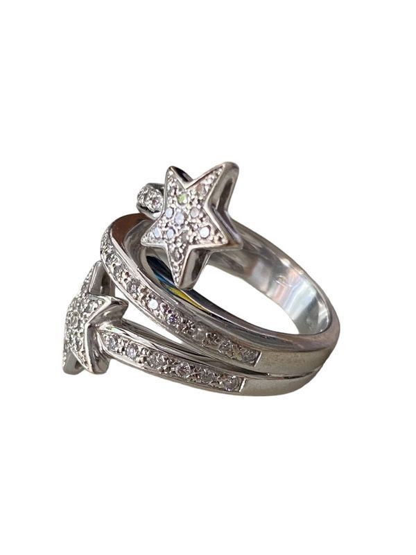 Bague, en or blanc 18k et diamants