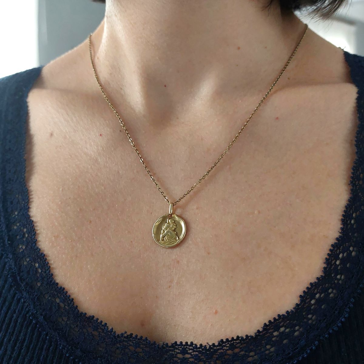 A. Augis, médaille de St Christophe or 18k