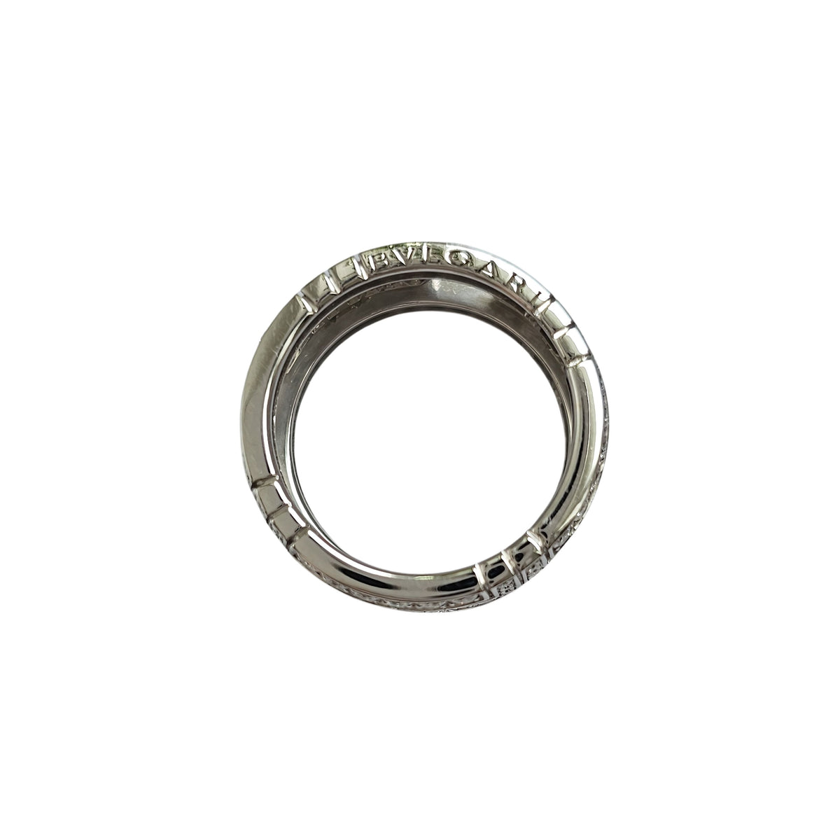 BULGARI “Parentesi” ring in white gold and diamonds