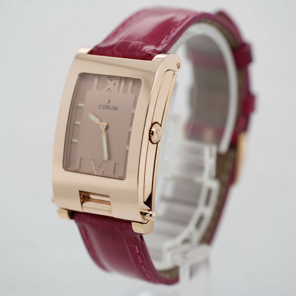 CORUM "Tobogan Flip Up" Watch in Rose gold and Quartz
