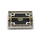 Broche - Or, Platine, Onyx & Diamants