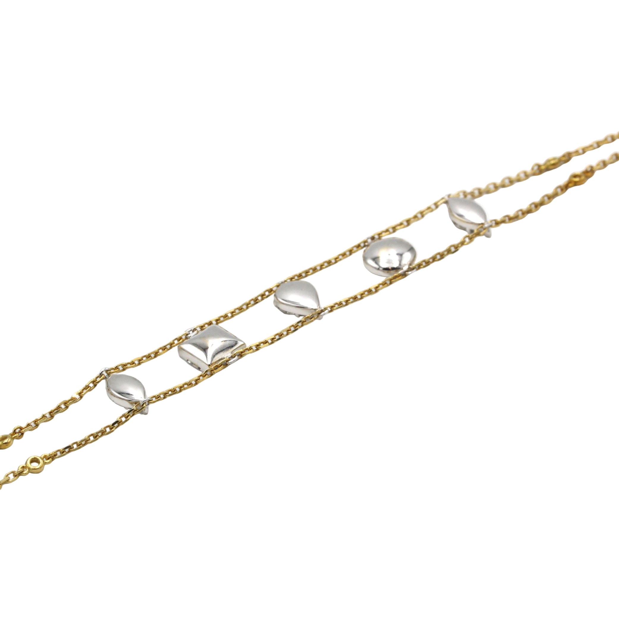 Bracelet Souple DJULA Pampilles en or jaune, or blanc et diamants