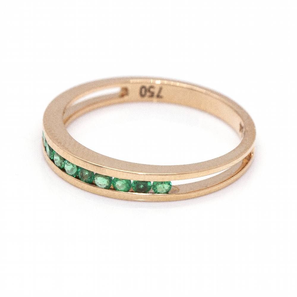 Emerald wedding band