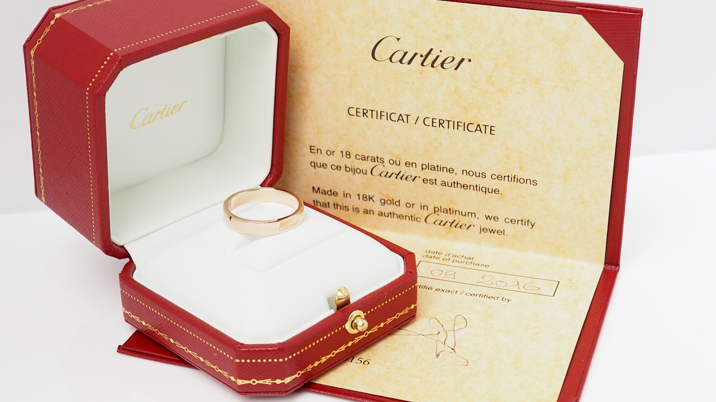 CARTIER wedding ring in pink gold