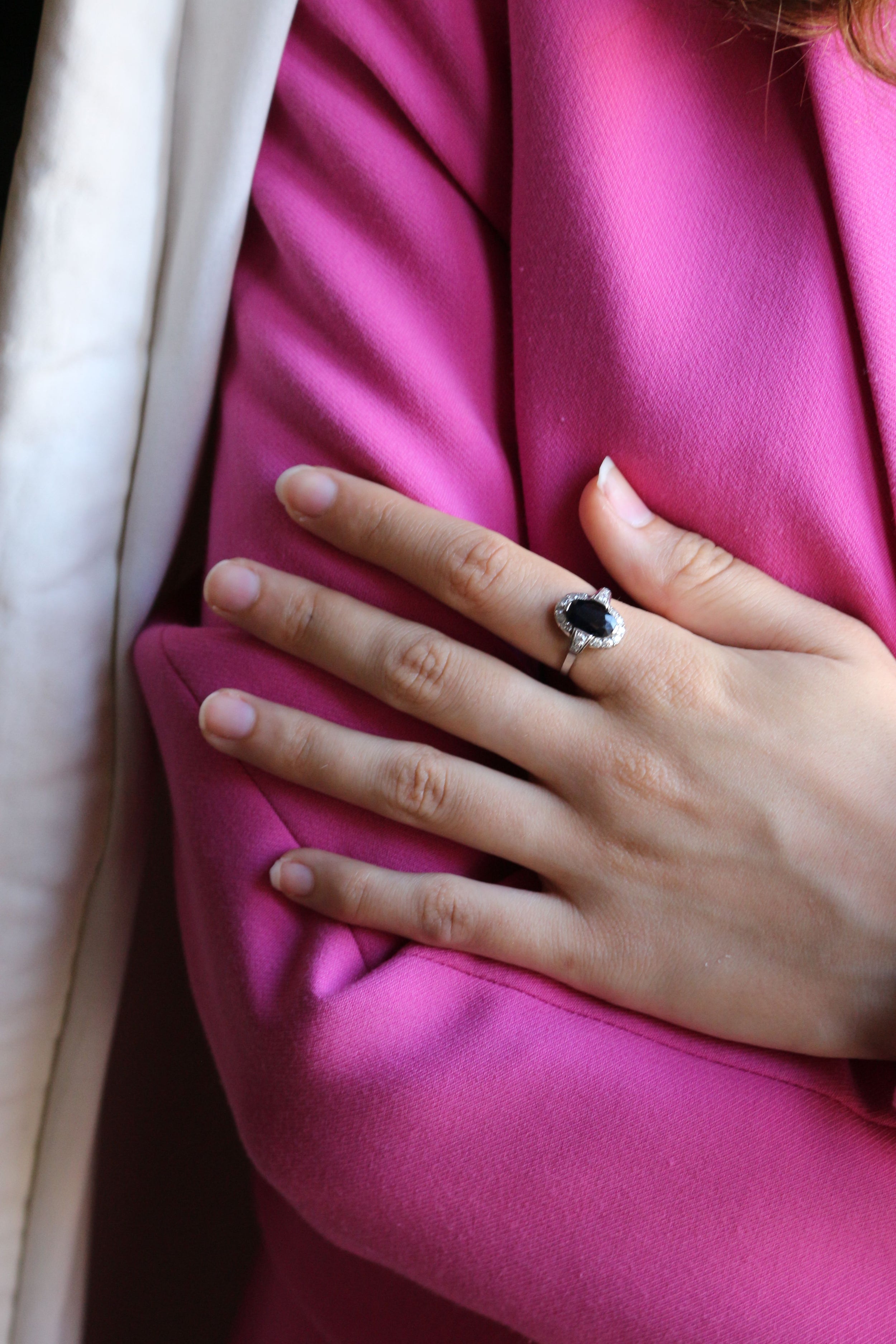 Art Deco Sapphire and Diamond Ring