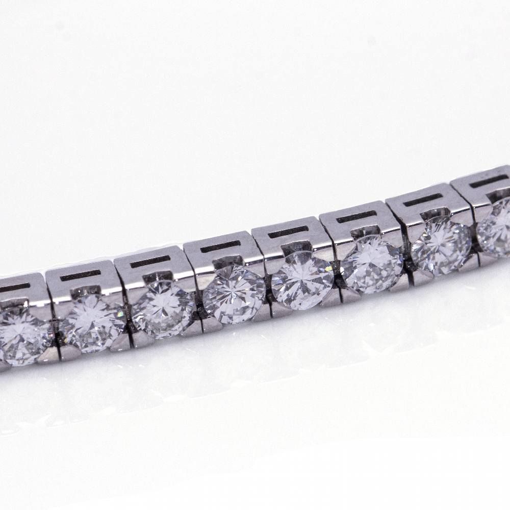 Bracelet Riviere en or blanc et diamants