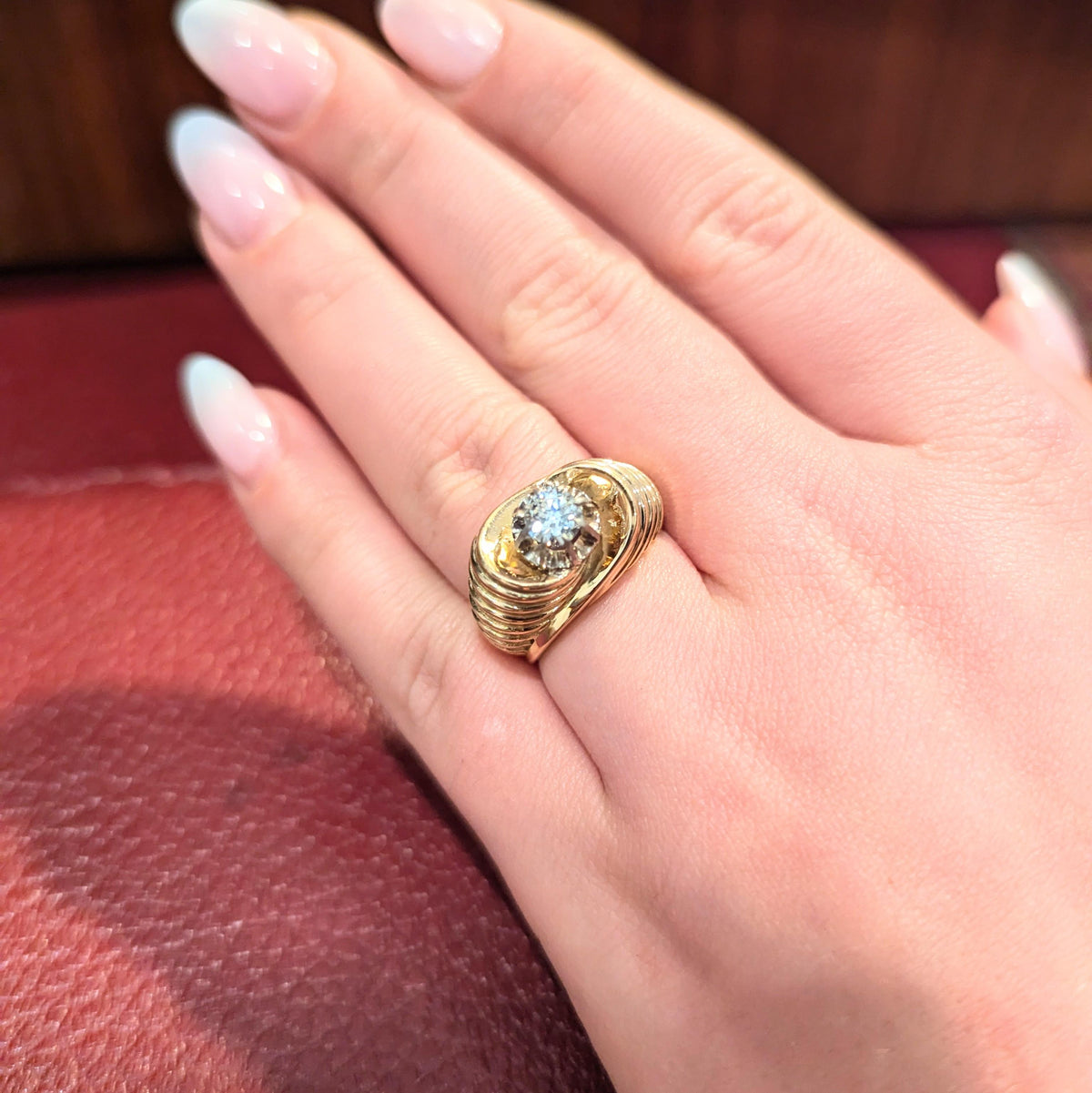 Yellow Gold and Diamond Ring