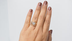 Bague ancienne en or rose et diamant