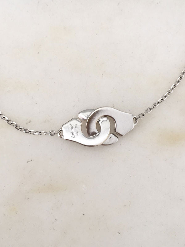 DINH VAN 18K White Gold Handcuff Bracelet 