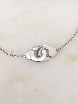 DINH VAN 18K White Gold Handcuff Bracelet 