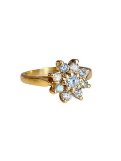 Bague, en or jaune 18k et diamants