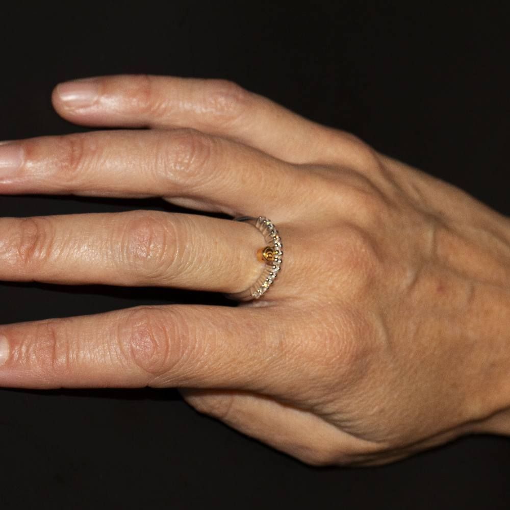 DAMIANI ring Two-tone gold with diamonds second-hand