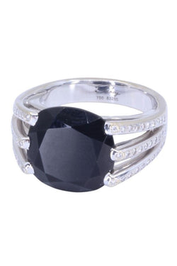 Bague POIRAY FIL onyx et diamants en or blanc