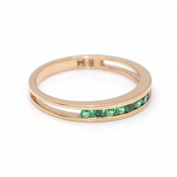 Emerald wedding band