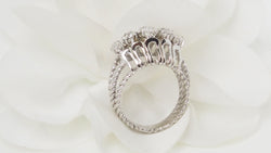 Art Deco ring in white gold and platinum, diamonds 