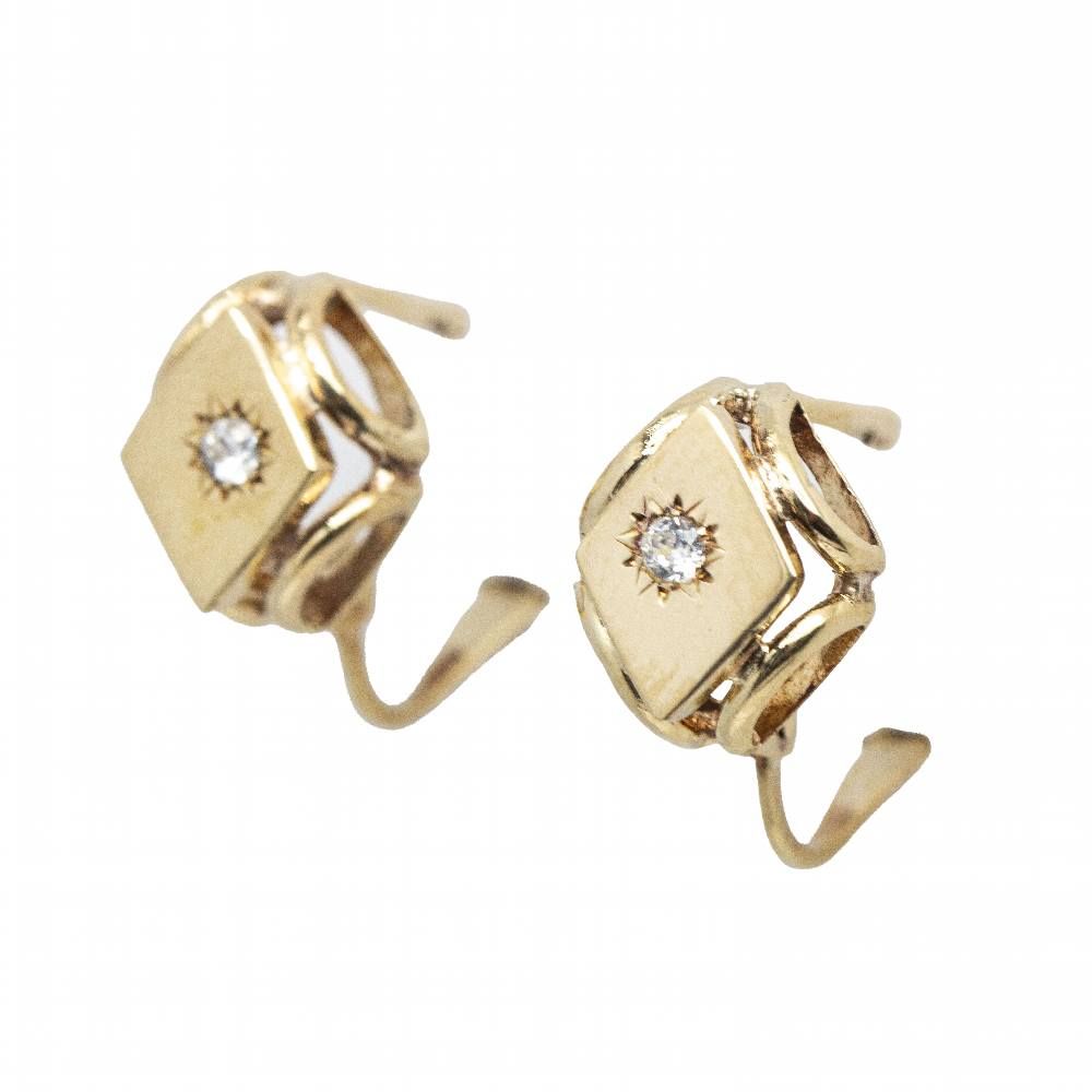 Boucles d'oreilles originales VINTAGE en or jaune