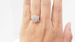 Bague Fleur en platine et diamants