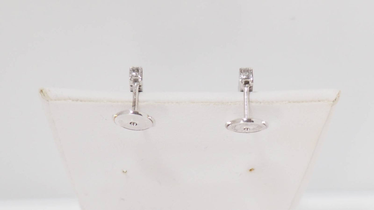 White gold, amethyst and diamond earrings