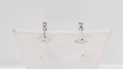 White gold, amethyst and diamond earrings