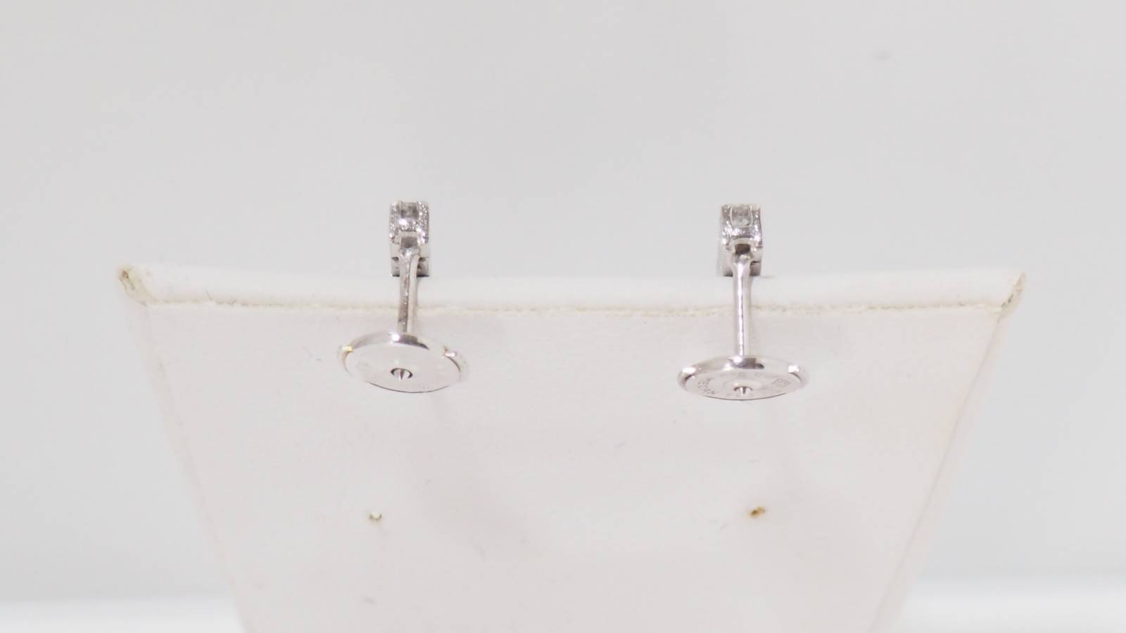 White gold, amethyst and diamond earrings