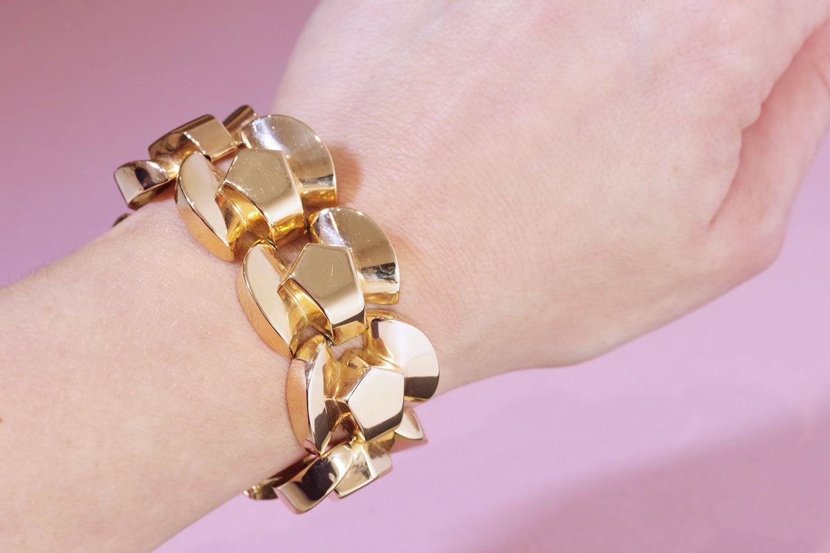 Bracelet Tank en or