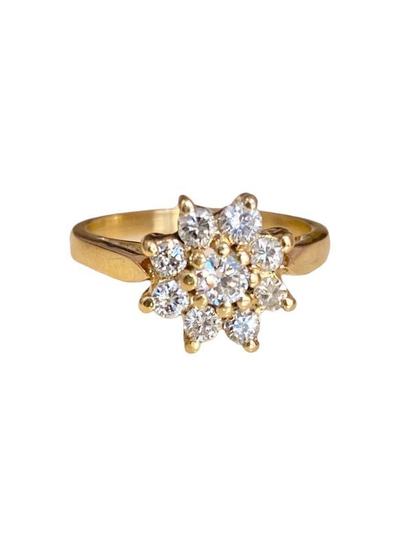 Bague, en or jaune 18k et diamants
