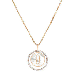 Collier MESSIKA Lucky move en or rose et nacre blanche diamant