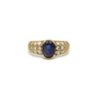 Bague - Or, Diamants & Saphir