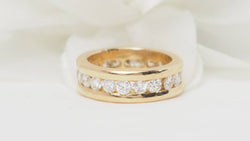 Alliance américaine en or jaune et diamants 1,68ct