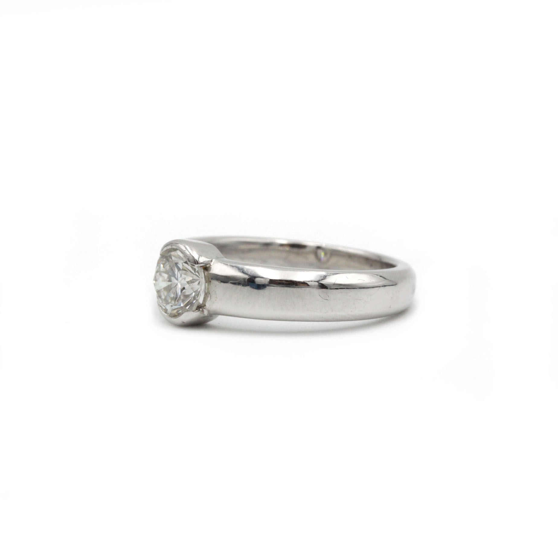 Ring Solitaire in white gold and diamond