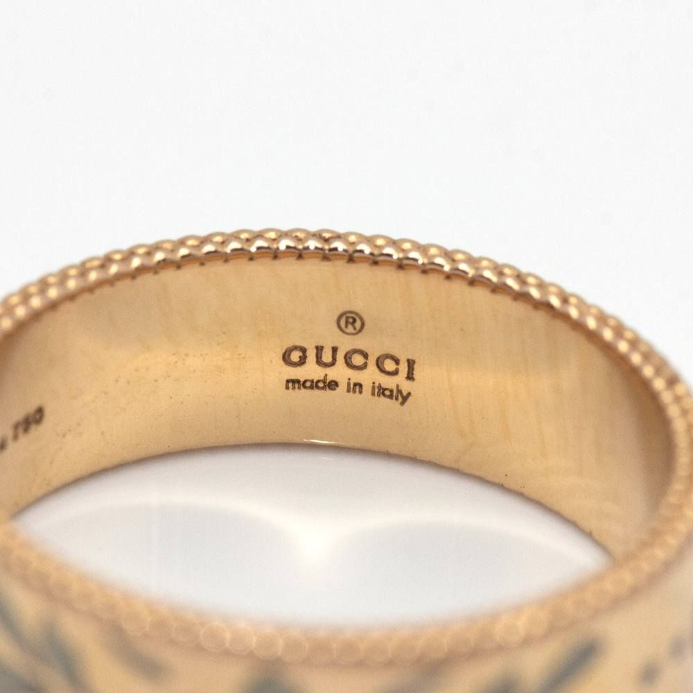 Bague GUCCI en or rose et émail d'occasion