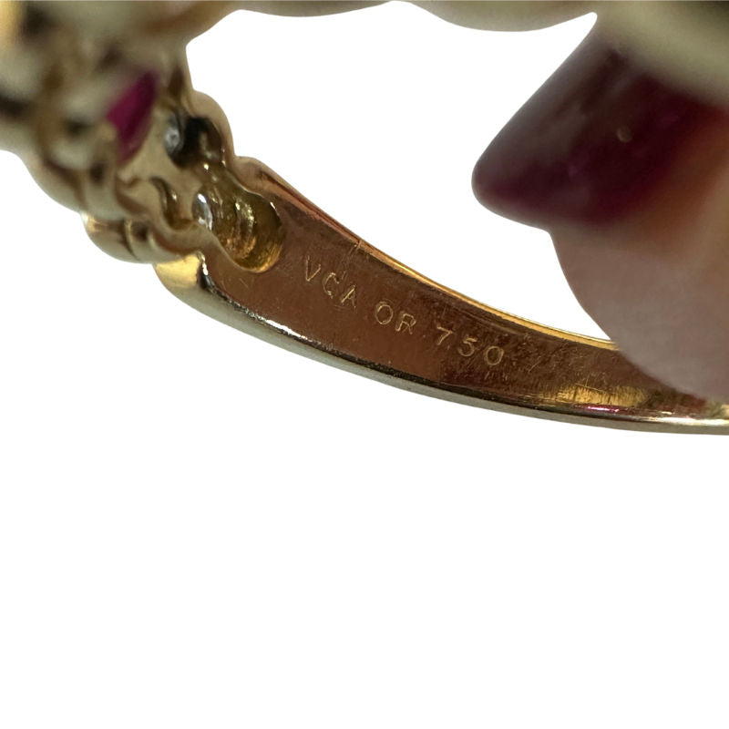 Bague VAN CLEEF & ARPELS en or jaune et diamants et rubis
