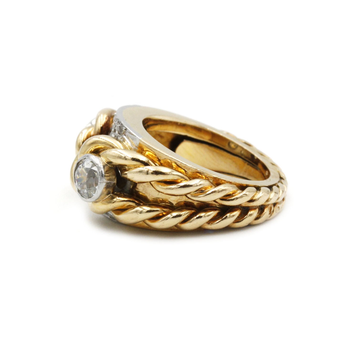 Bague - Or, Platine & Diamants