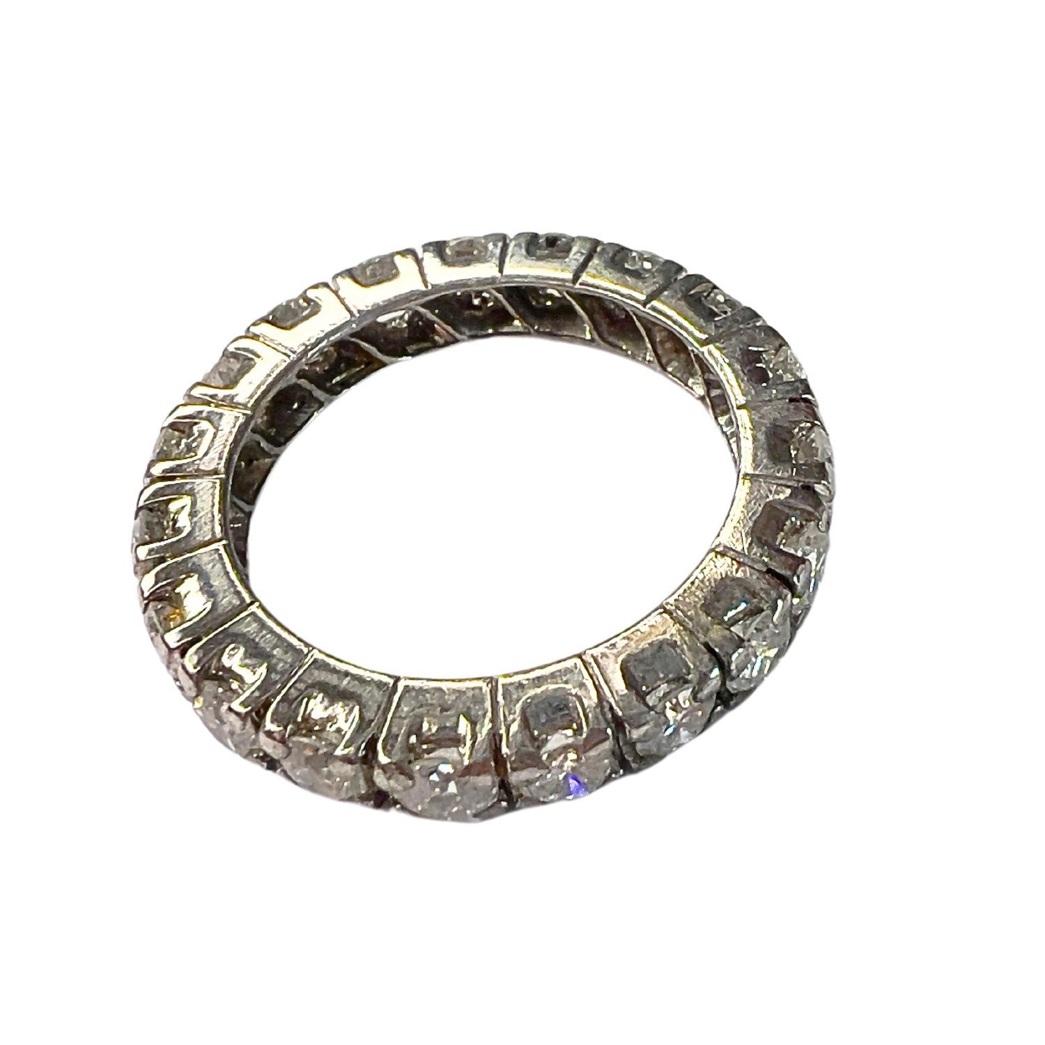 SORTIJA SIN FIN DISEÑO CLÁSICO ÉPOCA 1930-1935 de ORO 18 kts con DIAMANTES