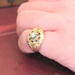 Bague en or rose et diamant