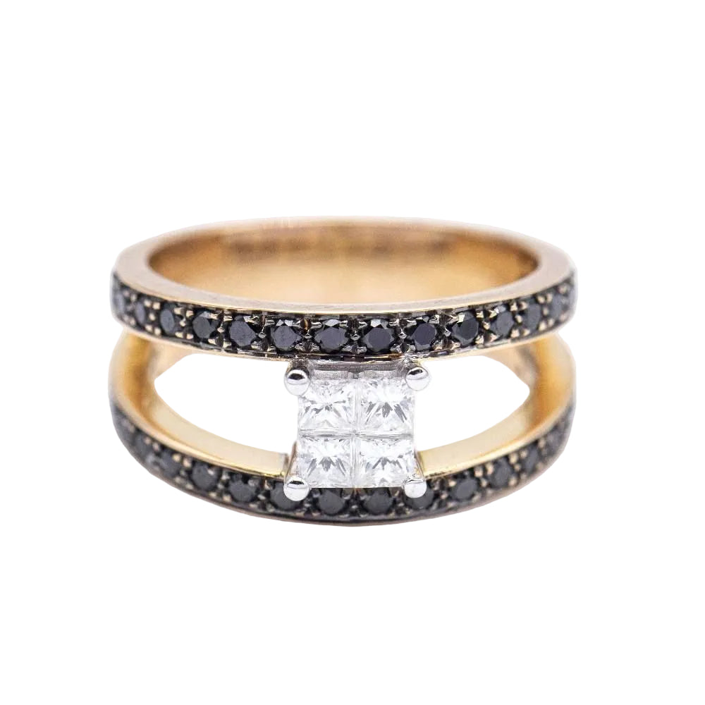 Bague en or et diamant Monture invisible d'occasion