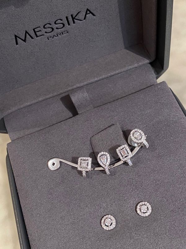 Boucles d'oreilles MESSIKA My Twin Multiformes en or blanc 18k et diamants