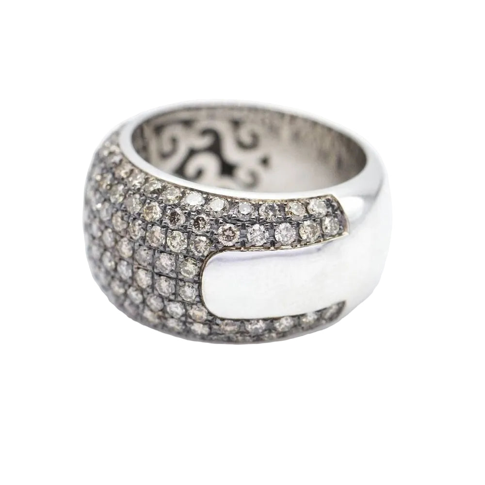Ring Headband in white gold, rose gold and diamonds.