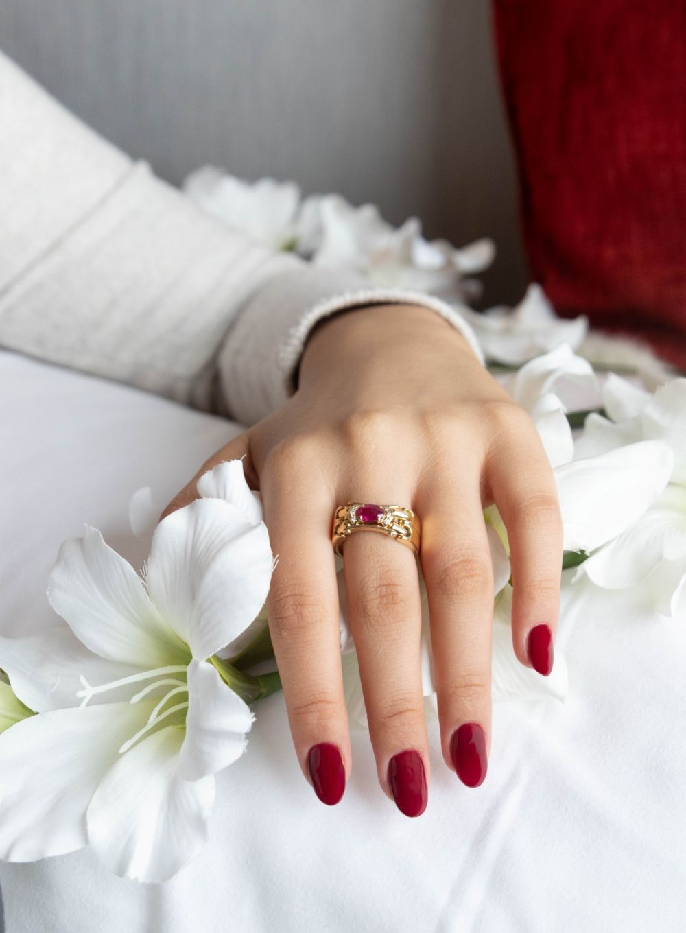 Bague Rubis Diamant