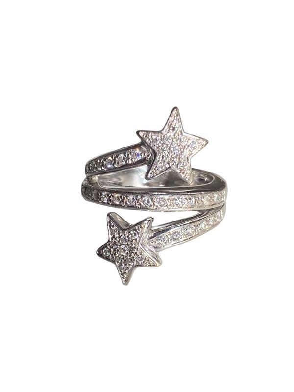 Bague, en or blanc 18k et diamants