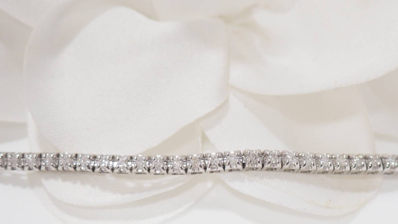 River bracelet in white gold and 1ct diamonds 