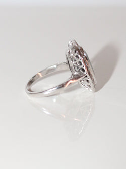 Bague Art Déco Saphir Diamants Platine