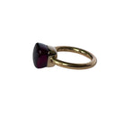 Bague POMELLATO Nudo Classic en or rose et grenat rouge (Taille 54)