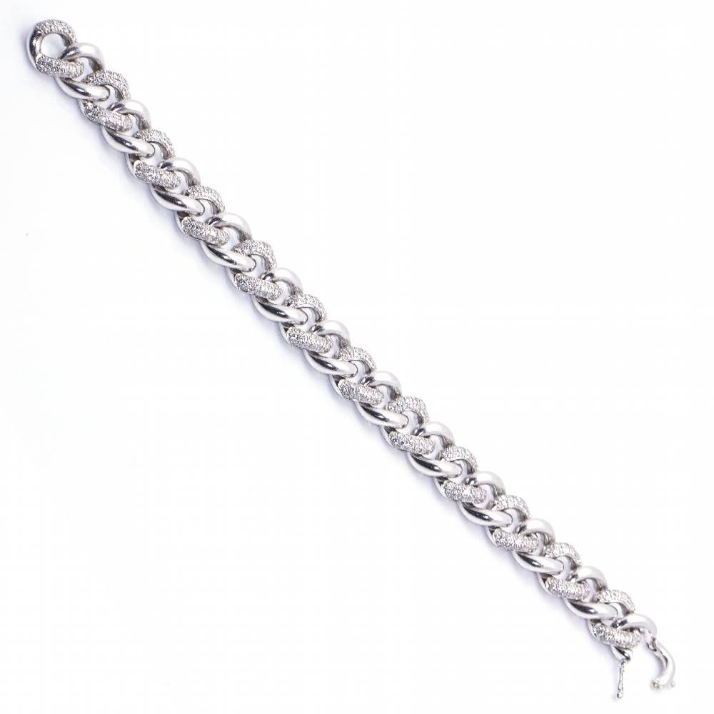 Bracelet Mesh white gold and diamonds