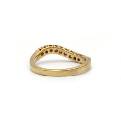 Demi alliance - Or jaune et diamants