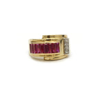 Bague TANK - Or, Rubis et Diamants