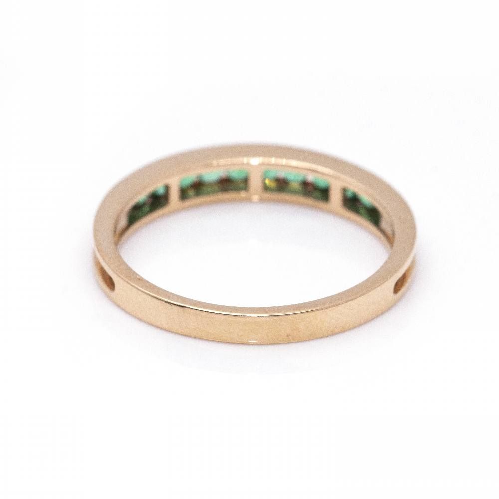 Emerald wedding band