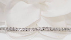 Bracelet rivière en or blanc et diamants 1ct