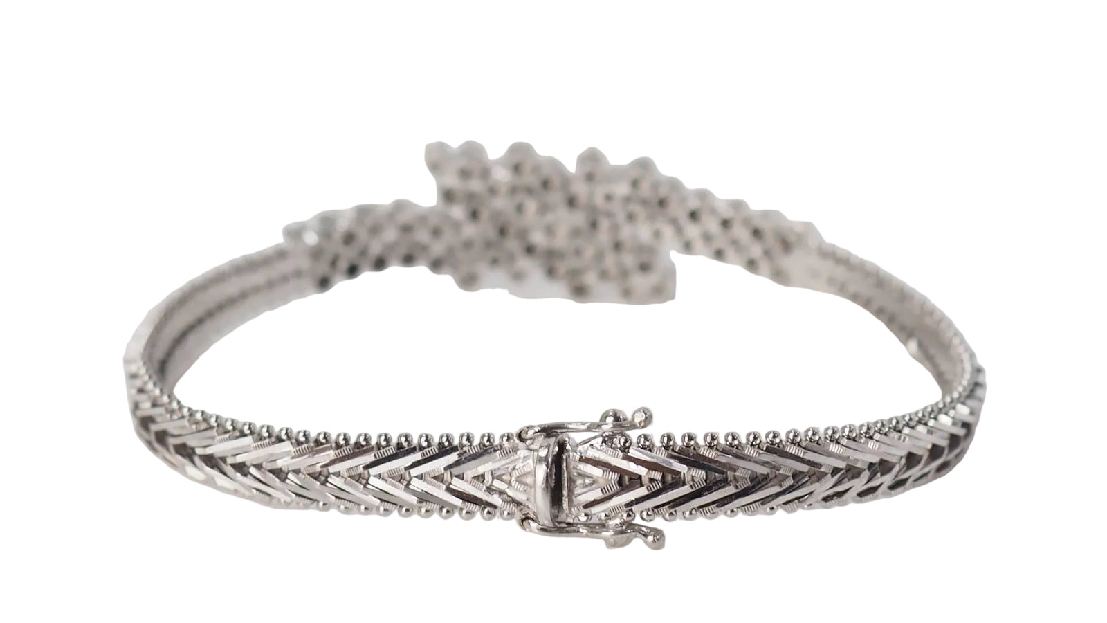 Bracelet en or blanc et diamants