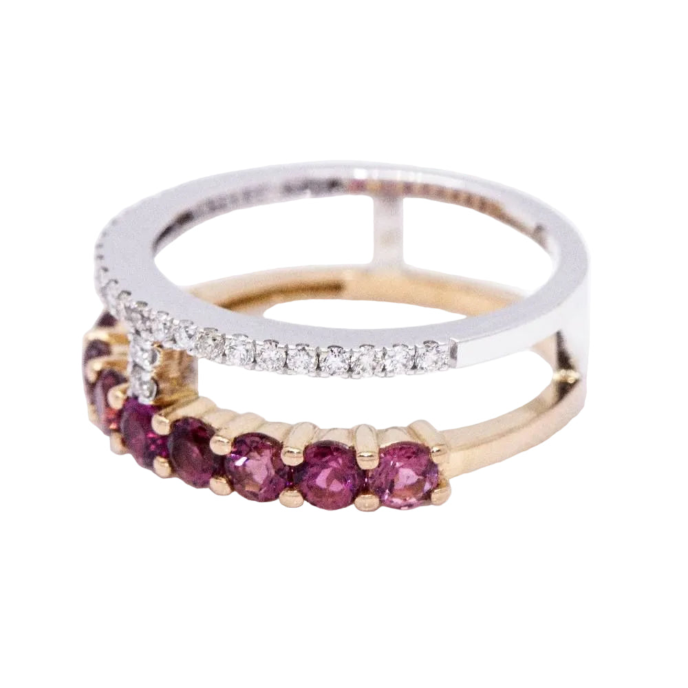 Bague en tourmalines et diamants